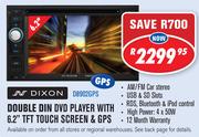 Dixon Double Din DVD Player With 6.2" TFT Touch Screen & GPS