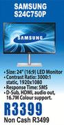 Samsung 24" (16:9) LED Monitor S24C750P
