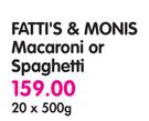 Fatti's & Monis Macaroni Or Spaghetti-20x500g