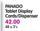 Panado Tablet Display Cards/Dispenser-48x2's