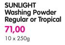 Sunlight Washing Powder Regular Or Tropical-10x250G