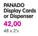 Panado Display Cards Or Dispenser-48x2's