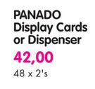 Panado Display Cards or Dispenser-48 x 2's
