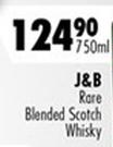 J&B Rare Blended Scotch Whisky-750ml