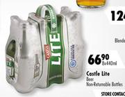 Castle Lite Beer Non-Returnable Bottles-8 x 440ml