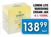 Lemon Lite Vanishing Cream Jar-6 x 100ml