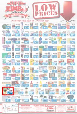 Jumbo Cash & Carry : Low Prices (13 Mar - 17 Mar 2014), page 1