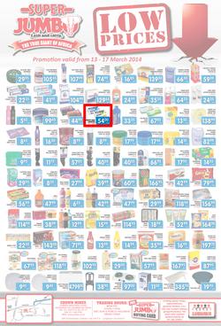 Jumbo Cash & Carry : Low Prices (13 Mar - 17 Mar 2014), page 1