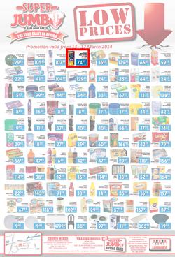 Jumbo Cash & Carry : Low Prices (13 Mar - 17 Mar 2014), page 1