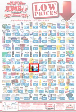 Jumbo Cash & Carry : Low Prices (13 Mar - 17 Mar 2014), page 1