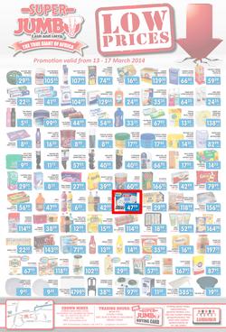 Jumbo Cash & Carry : Low Prices (13 Mar - 17 Mar 2014), page 1