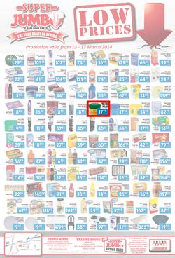 Jumbo Cash & Carry : Low Prices (13 Mar - 17 Mar 2014), page 1
