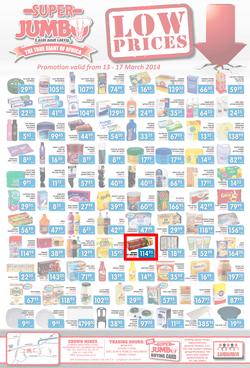 Jumbo Cash & Carry : Low Prices (13 Mar - 17 Mar 2014), page 1