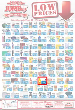 Jumbo Cash & Carry : Low Prices (13 Mar - 17 Mar 2014), page 1