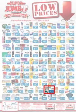 Jumbo Cash & Carry : Low Prices (13 Mar - 17 Mar 2014), page 1