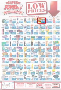 Jumbo Cash & Carry : Low Prices (13 Mar - 17 Mar 2014), page 1
