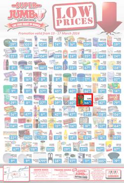 Jumbo Cash & Carry : Low Prices (13 Mar - 17 Mar 2014), page 1