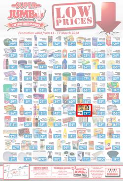 Jumbo Cash & Carry : Low Prices (13 Mar - 17 Mar 2014), page 1