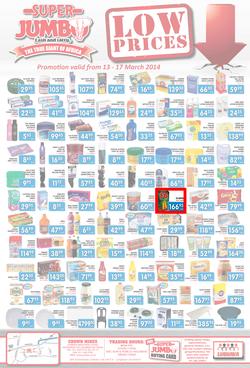 Jumbo Cash & Carry : Low Prices (13 Mar - 17 Mar 2014), page 1