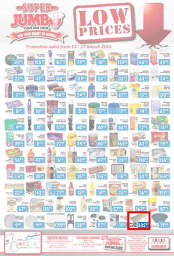 Jumbo Cash & Carry : Low Prices (13 Mar - 17 Mar 2014), page 1