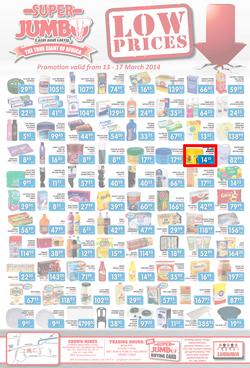 Jumbo Cash & Carry : Low Prices (13 Mar - 17 Mar 2014), page 1