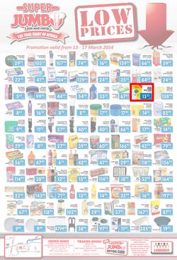 Jumbo Cash & Carry : Low Prices (13 Mar - 17 Mar 2014), page 1