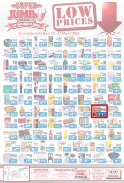 Jumbo Cash & Carry : Low Prices (13 Mar - 17 Mar 2014), page 1