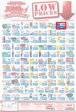 Jumbo Cash & Carry : Low Prices (13 Mar - 17 Mar 2014), page 1