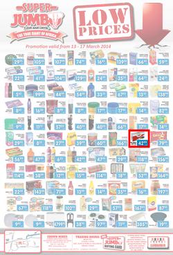 Jumbo Cash & Carry : Low Prices (13 Mar - 17 Mar 2014), page 1