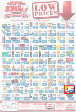 Jumbo Cash & Carry : Low Prices (13 Mar - 17 Mar 2014), page 1