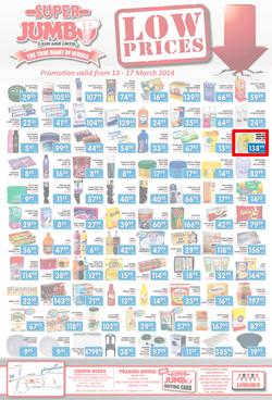 Jumbo Cash & Carry : Low Prices (13 Mar - 17 Mar 2014), page 1