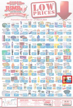 Jumbo Cash & Carry : Low Prices (13 Mar - 17 Mar 2014), page 1