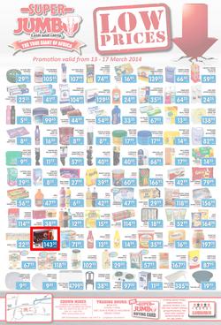 Jumbo Cash & Carry : Low Prices (13 Mar - 17 Mar 2014), page 1