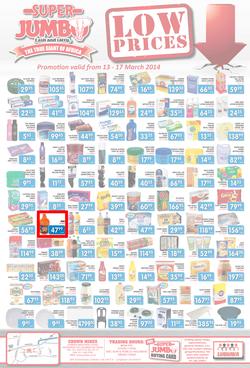 Jumbo Cash & Carry : Low Prices (13 Mar - 17 Mar 2014), page 1