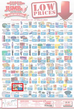 Jumbo Cash & Carry : Low Prices (13 Mar - 17 Mar 2014), page 1