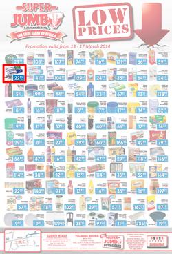 Jumbo Cash & Carry : Low Prices (13 Mar - 17 Mar 2014), page 1