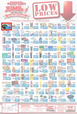 Jumbo Cash & Carry : Low Prices (13 Mar - 17 Mar 2014), page 1