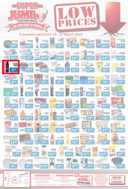 Jumbo Cash & Carry : Low Prices (13 Mar - 17 Mar 2014), page 1