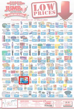 Jumbo Cash & Carry : Low Prices (13 Mar - 17 Mar 2014), page 1