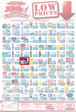 Jumbo Cash & Carry : Low Prices (13 Mar - 17 Mar 2014), page 1