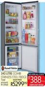 Russell Hobbs 340L Combi Stainless Steel Fridge
