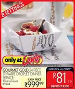 Gourmet Gold 24 Piece ST/Ware Droplet Dinner Service