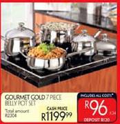 Gourmet Gold 7 Piece Belly Pot Set