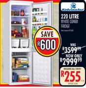 Kelvinator 220L White Combi Fridge