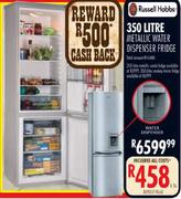 Russell Hobbs 350L Metallic Water Dispenser Fridge