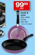 Cook & Love Non-Stick Frying Pan Set-24cm & 28cm