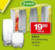 Adora Hi-Ball/Whisky Glasses-3 Pack