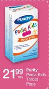 Purity Pedia Kids Throat Pops-10's