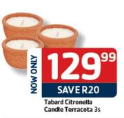 Tabard Citronella Candle Terracota-3s