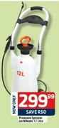 Pressure Sprayer On Wheels-12litre